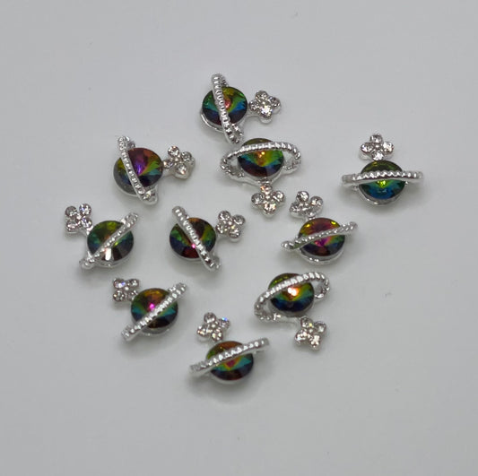 Saturn Luxury Zircon 3d Charm(6PCS)