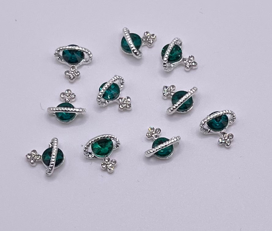 Saturn Luxury Zircon 3d Charm(6PCS)