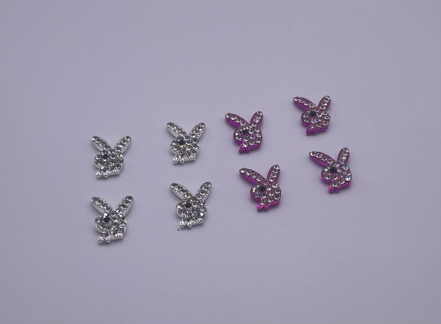 Playboy Bunny Charms-pink charms/silver charms (8pcs)