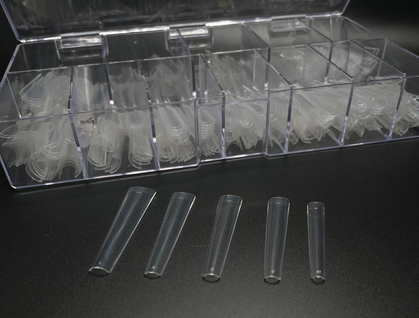 Coffin Tips 3XL (420pcs/box) Box Included- Clear