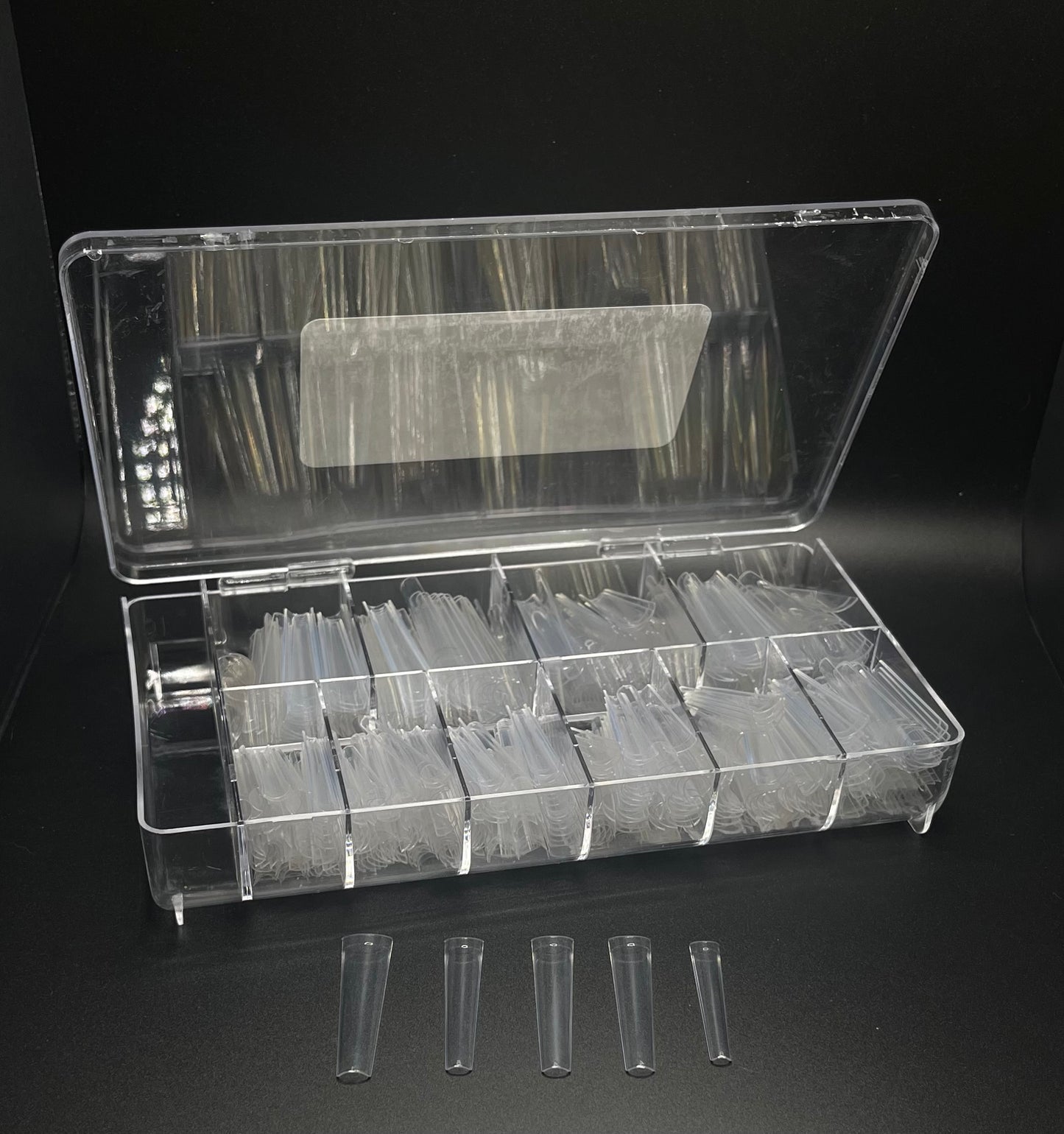 Coffin Tips XXL (500pcs/box) Box Included- Clear