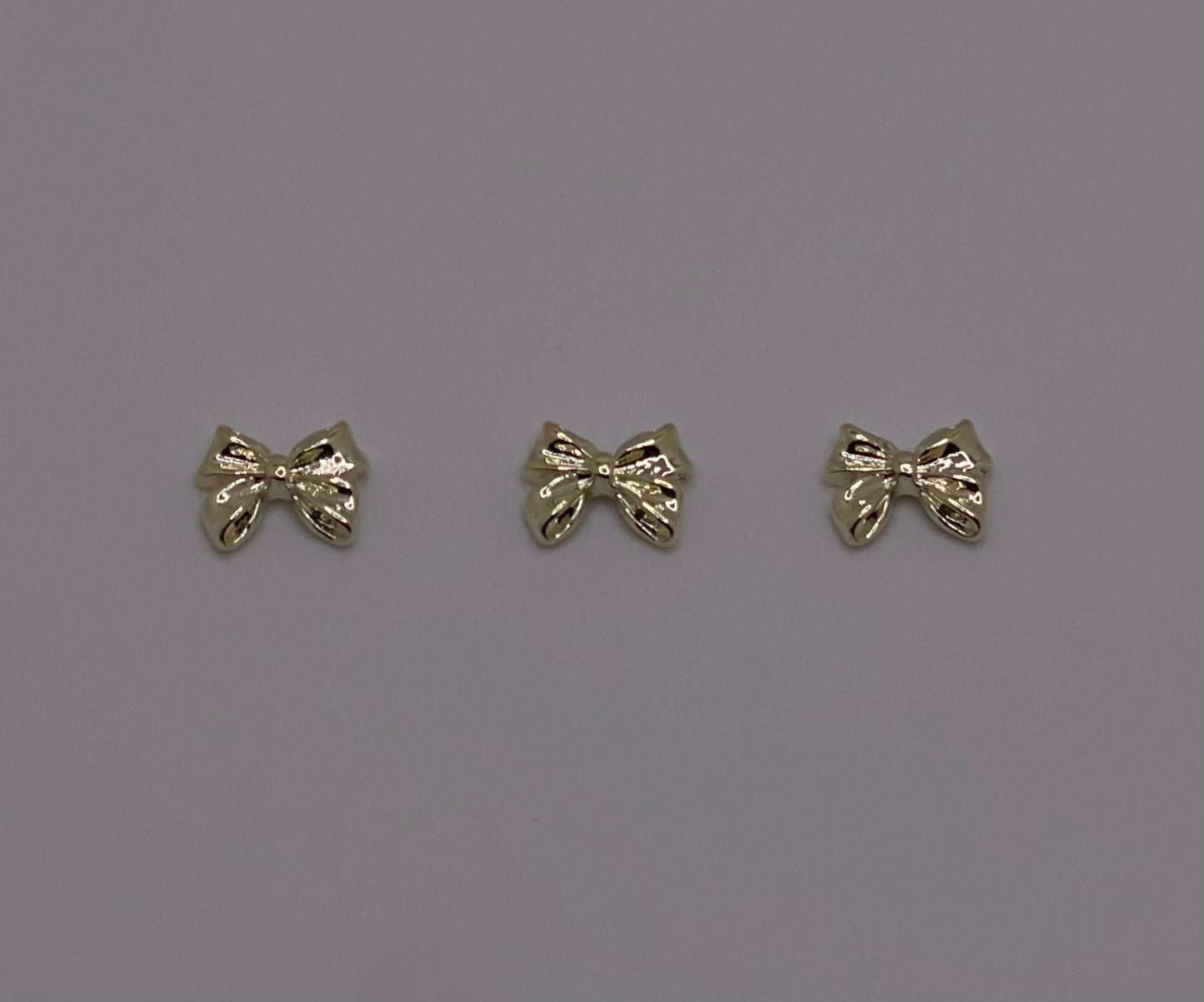 Gold Ribbon Charms (4pcs)