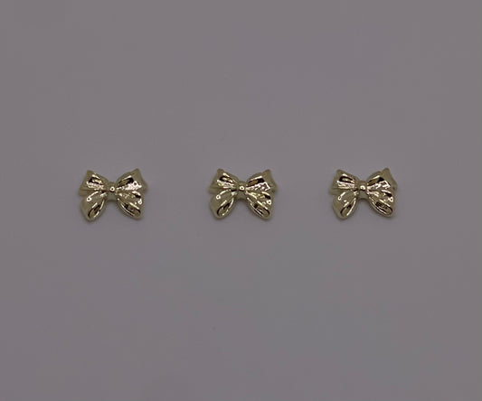 Gold Ribbon Charms (4pcs)