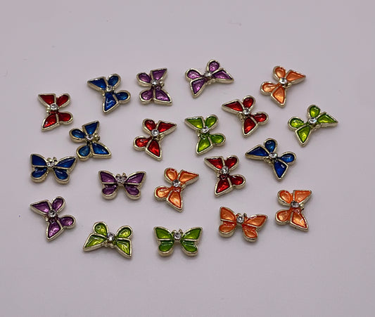 Colorful Assorted Butterfly Charms- 20pcs