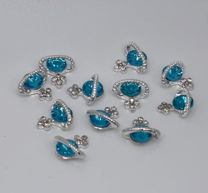 Saturn Luxury Zircon 3d Charm(6PCS)