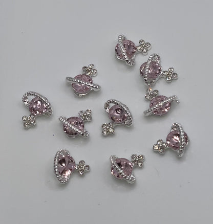 Saturn Luxury Zircon 3d Charm(6PCS)