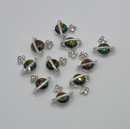 Saturn Luxury Zircon 3d Charm(6PCS)