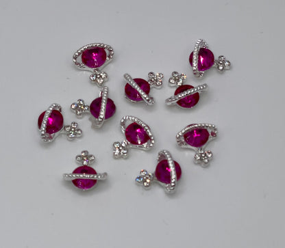 Saturn Luxury Zircon 3d Charm(6PCS)