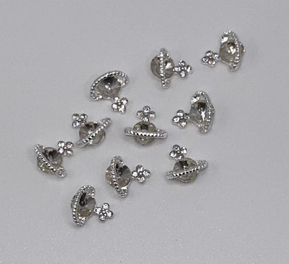 Saturn Luxury Zircon 3d Charm(6PCS)